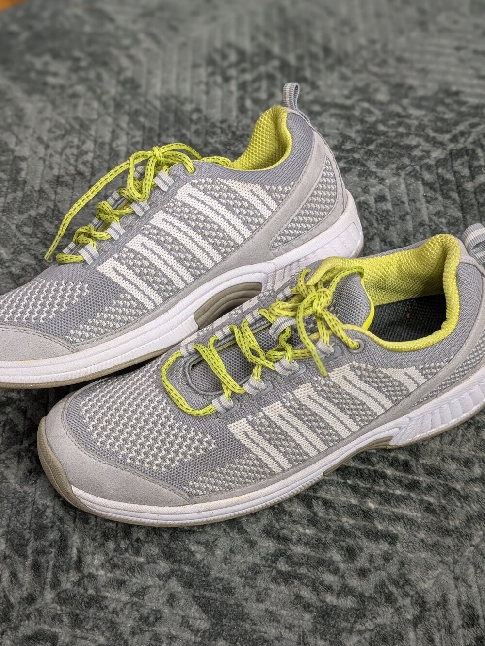 Biofit Orthofeet 987 Women’s Diabetic Comfort Shoes Lime Green Gray Sz 11 Medium